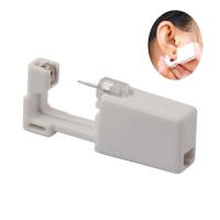 Plastic Piercing tool with Titanium Steel plated distribution stud earrings & Unisex Sold By PC