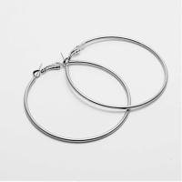 Zinc Alloy Hoop Earring silver color plated & for woman nickel lead & cadmium free Sold By Lot