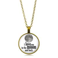 Zinc Alloy Necklace with iron chain & Glass with 5cm extender chain Flat Round plated time gem jewelry & Unisex & oval chain & luminated & decal lead & cadmium free 25mm Sold Per Approx 17.7 Inch Strand