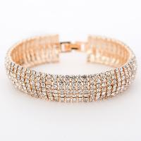 Zinc Alloy Bangle plated for woman & with rhinestone nickel lead & cadmium free 15mm Inner Approx 55mm Sold By PC