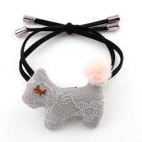 Ponytail Holder Cloth with nylon elastic cord & Chiffon for woman grey Sold By Bag