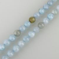 Aquamarine Beads Round & faceted Approx 1mm Sold Per Approx 15 Inch Strand