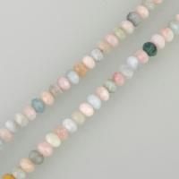 pietra di Morgan perla, Tamburo, sfaccettati, 4x6x6mm, Foro:Appross. 1mm, Appross. 97PC/filo, Venduto per Appross. 16 pollice filo