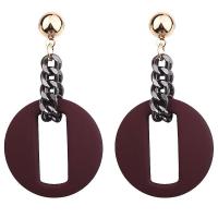 Zinc Alloy Drop Earring with Resin plated for woman nickel lead & cadmium free Sold By Pair