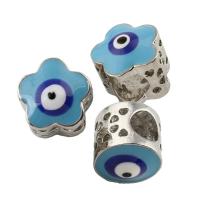 Zinc Alloy European Beads platinum color plated & without troll & enamel lead & cadmium free Approx 5mm Sold By Bag
