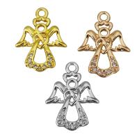 Cubic Zirconia Micro Pave Brass Pendant Angel Wing plated micro pave cubic zirconia Approx 1mm Sold By Lot