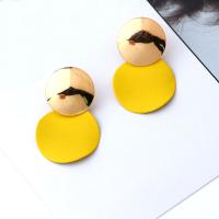 Zinc Alloy Drop Earrings gold color plated stoving varnish & for woman nickel lead & cadmium free Sold By Pair