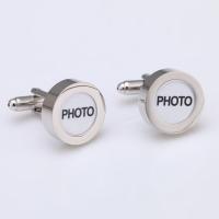 Brass Cufflinks platinum plated for man 27mm Sold By Pair
