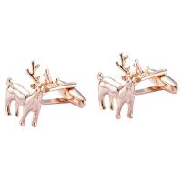 Brass Cufflinks Antlers real rose gold plated Unisex Sold By Pair