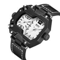 Oulm® Reloj para hombre, Vidrio, con Cuero & aleación de zinc, chapado, más colores para la opción, 52x46x12mm, longitud aproximado 9.8 Inch, Vendido por UD