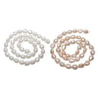 Baroko Kultūringas gėlavandenių perlų karoliukai, Gėlo vandens perlų, Barokas, natūralus, daugiau spalvų pasirinkimas, 8-9mm, Skylė:Apytiksliai 0.8mm, Parduota už Apytiksliai 15.5 Inch Strand
