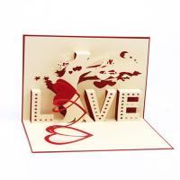 Tarjeta de felicitación, Papel, hecho a mano, con el sobre & Efecto 3D, 100x150mm, Vendido por UD