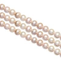Bulvių išauginti gėlavandenių perlų karoliukai, Gėlo vandens perlų, Bulvė, natūralus, purpurinis, 10-11mm, Skylė:Apytiksliai 0.8mm, Parduota už Apytiksliai 16 Inch Strand