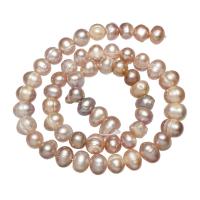 Brambor pěstované sladkovodní perle, Sladkovodní Pearl, přírodní, nachový, 6-7mm, Otvor:Cca 0.8mm, Prodáno za Cca 14.5 inch Strand