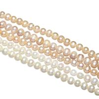 Bulvių išauginti gėlavandenių perlų karoliukai, Gėlo vandens perlų, Bulvė, natūralus, įvairių stilių pasirinkimas, 7-8mm, Skylė:Apytiksliai 0.8mm, Parduota už Apytiksliai 14 Inch Strand
