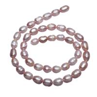 Bulvių išauginti gėlavandenių perlų karoliukai, Gėlo vandens perlų, Bulvė, natūralus, purpurinis, 6-7mm, Skylė:Apytiksliai 0.8mm, Parduota už Apytiksliai 14.5 Inch Strand