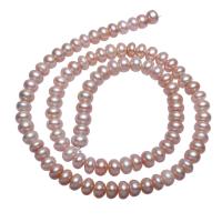 Bulvių išauginti gėlavandenių perlų karoliukai, Gėlo vandens perlų, Bulvė, natūralus, rožinis, 6-7mm, Skylė:Apytiksliai 0.8mm, Parduota už Apytiksliai 15 Inch Strand