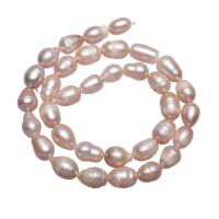 Bulvių išauginti gėlavandenių perlų karoliukai, Gėlo vandens perlų, Bulvė, natūralus, rožinis, 8-9mm, Skylė:Apytiksliai 0.8mm, Parduota už Apytiksliai 14.5 Inch Strand