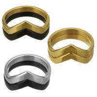 Stainless Steel Finger Ring plated & for woman 13mm Sold By Lot