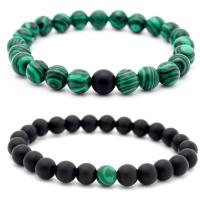 Abrazine Stone Bracelet with Malachite & Unisex 8mm Length Approx 7.6 Inch Sold By Lot