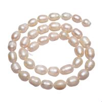Bulvių išauginti gėlavandenių perlų karoliukai, Gėlo vandens perlų, Bulvė, natūralus, rožinis, 8-9mm, Skylė:Apytiksliai 0.8mm, Parduota už Apytiksliai 14.5 Inch Strand
