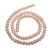 Bulvių išauginti gėlavandenių perlų karoliukai, Gėlo vandens perlų, Bulvė, natūralus, rožinis, 6-7mm, Skylė:Apytiksliai 0.8mm, Parduota už Apytiksliai 15.3 Inch Strand