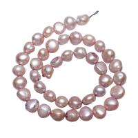 Bulvių išauginti gėlavandenių perlų karoliukai, Gėlo vandens perlų, Bulvė, natūralus, purpurinis, 9-10mm, Skylė:Apytiksliai 0.8mm, Parduota už Apytiksliai 14 Inch Strand