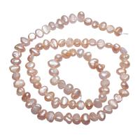 Perlas Patata Freshwater, Perlas cultivadas de agua dulce, natural, Rosado, 4-5mm, agujero:aproximado 0.8mm, Vendido para aproximado 14 Inch Sarta
