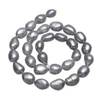 Riso coltivato in perla d'acqua dolce, perla d'acquadolce coltivata naturalmente, argento, 10-11mm, Venduto per Appross. 15.7 pollice filo