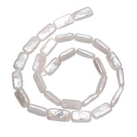 Cultured Baroque Freshwater Pearl Beads, Rectangle, natural, white, 17-18mm, Sold Per Approx 15.3 Inch Strand
