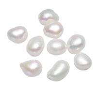 Bulvių išauginti gėlavandenių perlų karoliukai, Gėlo vandens perlų, Bulvė, natūralus, baltas, 7-8mm, Pardavė PC