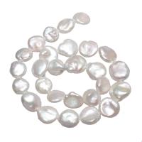 Brambor pěstované sladkovodní perle, Sladkovodní Pearl, přírodní, bílý, 13-16mm, Otvor:Cca 0.8mm, Prodáno za Cca 15 inch Strand
