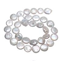 Bulvių išauginti gėlavandenių perlų karoliukai, Gėlo vandens perlų, Bulvė, natūralus, baltas, 11-12mm, Skylė:Apytiksliai 0.8mm, Parduota už Apytiksliai 15.3 Inch Strand