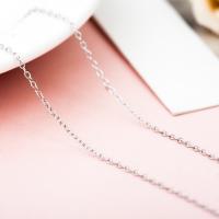 925 Sterling Silver Necklace Chain plated & oval chain & for woman Sold By Lot