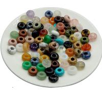 Perles de pierres précieuses mixtes, pierre gemme, beignet, différents matériaux pour le choix, 8x14mm, Trou:Environ 5mm, Vendu par PC