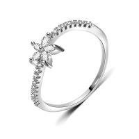 Cubic Zirconia Micro Pave Brass Ring platinum plated & micro pave cubic zirconia nickel lead & cadmium free 8mm Sold By PC