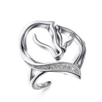 Solidny srebrny pierścień, 925 Srebro, dla kobiety & z kamieniem, 22.5mm, rozmiar:7, sprzedane przez PC