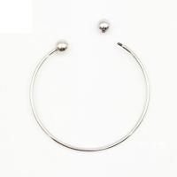 Stainless Steel Cuff Bangle platinum plated for woman Inner Approx 60mm Sold By PC