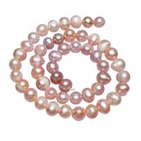 Bulvių išauginti gėlavandenių perlų karoliukai, Gėlo vandens perlų, Bulvė, natūralus, purpurinis, 8-9mm, Skylė:Apytiksliai 0.8mm, Parduota už Apytiksliai 14 Inch Strand