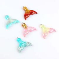 Resin Pendant with PC Plastic Mermaid tail for woman & enamel Approx 2.5mm Sold By PC