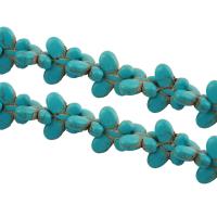 Synthetische Turquoise Trui Ketting, uniseks, 20x15x5mm, Per verkocht Ca 31.5 inch Strand
