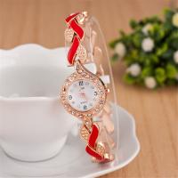 Women Watch Bracelet Alloy with Glass Chinese watch movement for woman & enamel & with rhinestone Approx 8 Inch Sold By Lot