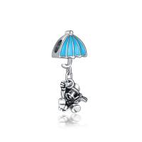 European Style Zinc Alloy Dangle Beads Cartoon antique silver color plated without troll & enamel lead & cadmium free 10-30mm Approx 4-4.5mm Sold By Bag