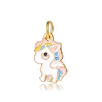 European Style Zinc Alloy Dangle Beads Horse gold color plated without troll & enamel lead & cadmium free 10-30mm Approx 4-4.5mm Sold By Bag