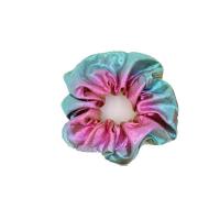 Hair Scrunchies Cloth Laser & gradient color & for woman & gold accent 100mm Sold By PC