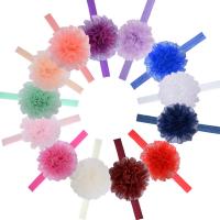 Szyfon opaska, Kwiat, Ręcznie robione, elastyczne & dla dzieci, dostępnych więcej kolorów, 125x60mm, długość około 14.18 cal, 5komputery/wiele, sprzedane przez wiele