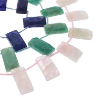 Mixed Gemstone Beads Rectangle Approx 1mm Sold Per Approx 15.3 Inch Strand