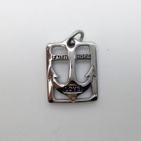 Stainless Steel Pendants Anchor blacken Approx 2-4mm Sold By PC