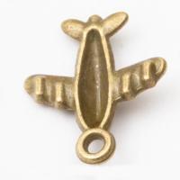 Vehicle Shaped Tibetan Style Pendants, Airplane, plated, more colors for choice, 15x13x3mm, Hole:Approx 2-3mm, 100PCs/Lot, Sold By Lot