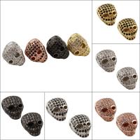 Rhinestone Brass Beads Skull plated with rhinestone nickel lead & cadmium free Approx 1.5mm Sold By PC